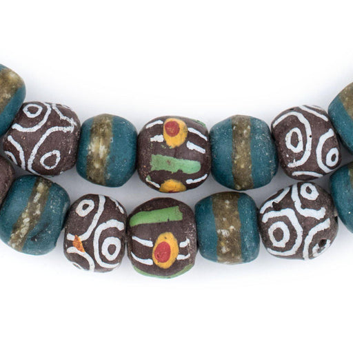 Premium Turquoise Medley Krobo Beads - The Bead Chest