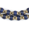 Lapis Nepali Brass Capped Beads