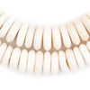 White Disk Bone Mala Beads (14mm)