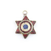 Red & Blue Nepal Star of David Pendant