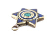 Blue & Turquoise Nepal Star of David Pendant - The Bead Chest