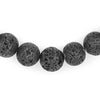 Black Volcanic Lava Beads (16mm)
