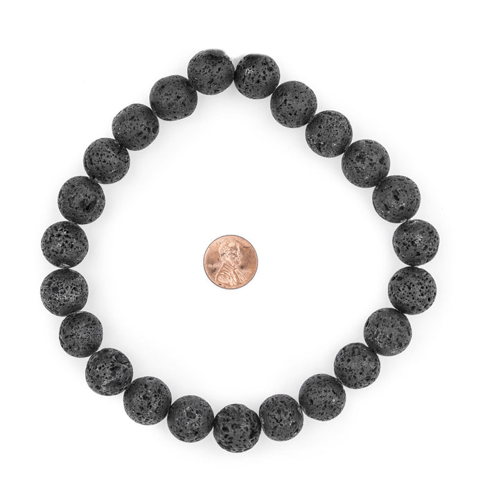 Black Volcanic Lava Beads (16mm) - The Bead Chest