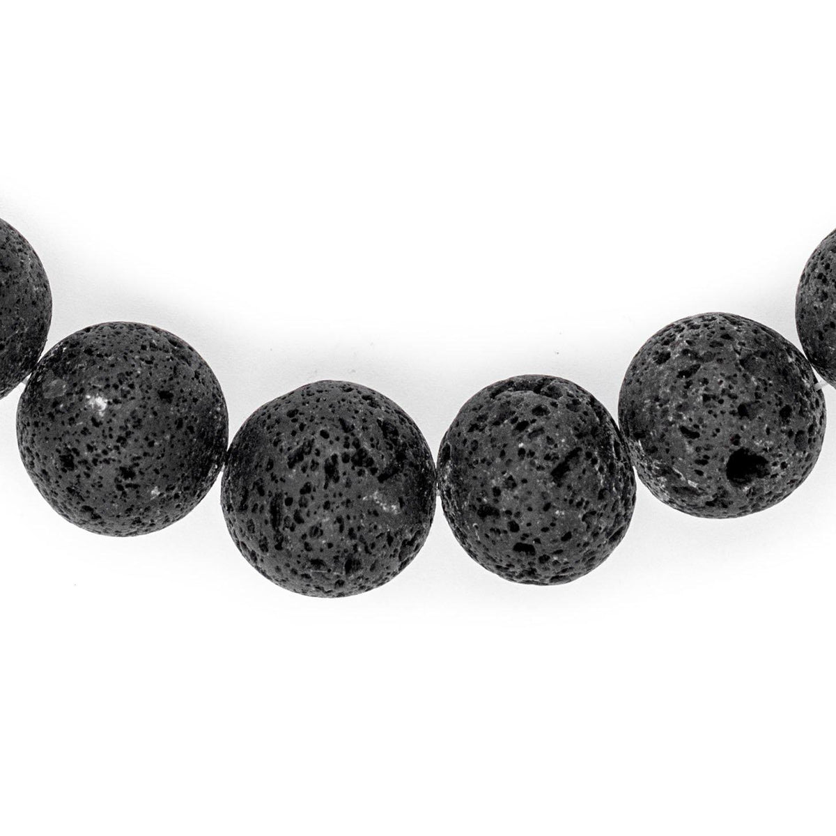 Black Lava Stone Coin Shape Beads Size 10mm 12mm 15.5'' Strand – CRC Beads