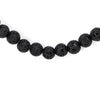 Black Volcanic Lava Beads (8mm) (Large Hole)
