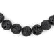 Black Volcanic Lava Beads (10mm) (Large Hole) - The Bead Chest