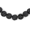 Black Volcanic Lava Beads (10mm) (Large Hole)