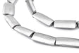 Rectangular Maasai Silver Beads (24x15mm) - The Bead Chest