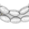 Oval Maasai Silver Beads (24x16mm)