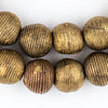 Wound Round Brass Beads (17mm)