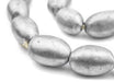 Oval Maasai Silver Beads (24x16mm) - The Bead Chest