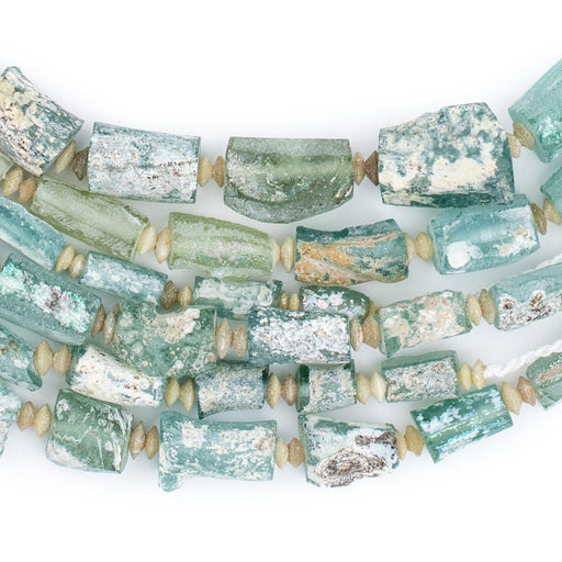 Rectangular Ancient Roman Glass Beads (Pastel Colors) - The Bead Chest