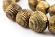 Wound Round Brass Beads (17mm) - The Bead Chest
