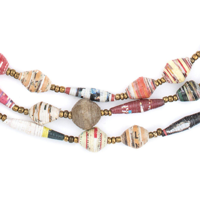 Mixed Recycled Paper Beads from Uganda - The Bead Chest