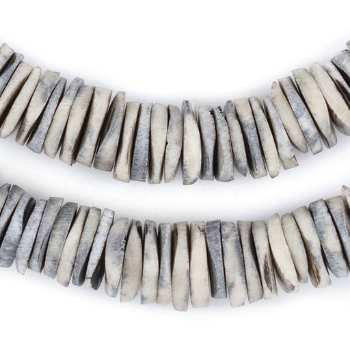 Grey Coconut Bone Heishi Beads (18mm)
