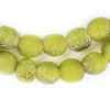 Lime Green Ancient Style Java Glass Beads (9mm)
