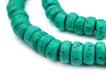 Amazonite Moroccan Pottery Beads (Rondelle) - The Bead Chest