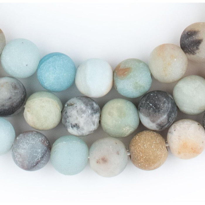 Spherical Amazonite Stone Beads (10mm) (Large Hole) - The Bead Chest