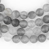 Matte Round Cloudy Quartz Beads (8mm)