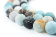 Spherical Amazonite Stone Beads (12mm) (Large Hole) - The Bead Chest