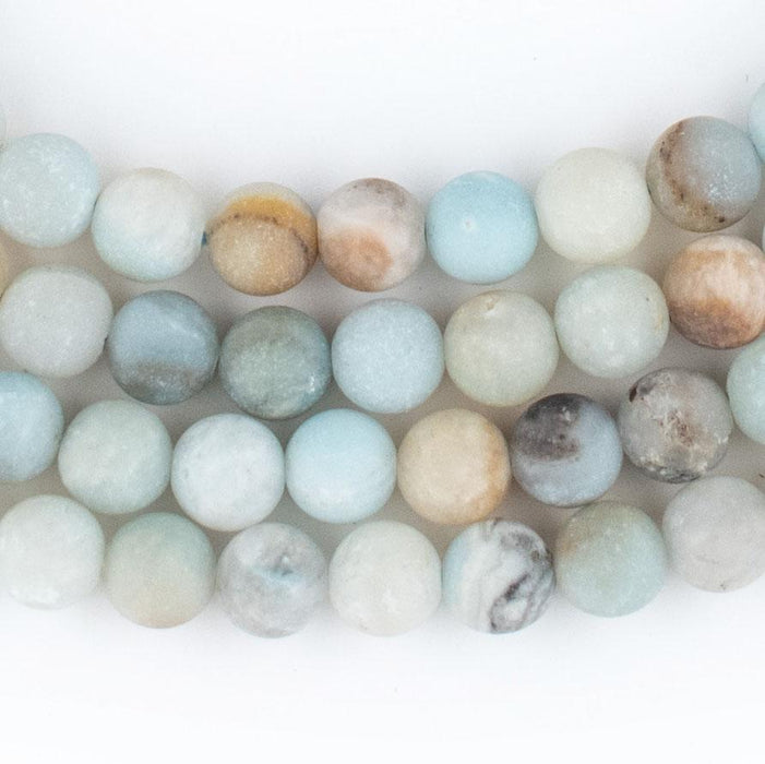 Matte Spherical Amazonite Stone Beads (6mm) - The Bead Chest