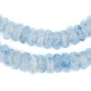 Blue Mist Rondelle Recycled Glass Beads