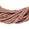 Brown Afghan Cylindrical Bauxite Beads (5mm)