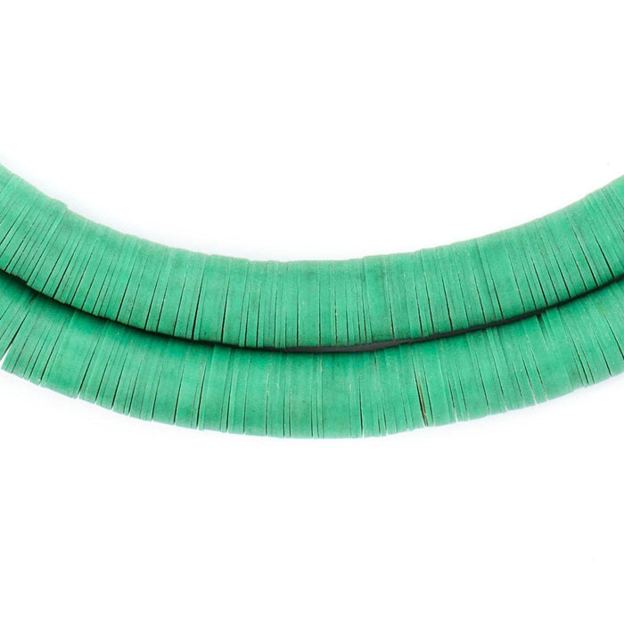 Vintage Green Vinyl Phono Record Beads (10-12mm) - The Bead Chest