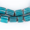 Aqua Blue Nepal Chevron Beads (12x8mm)