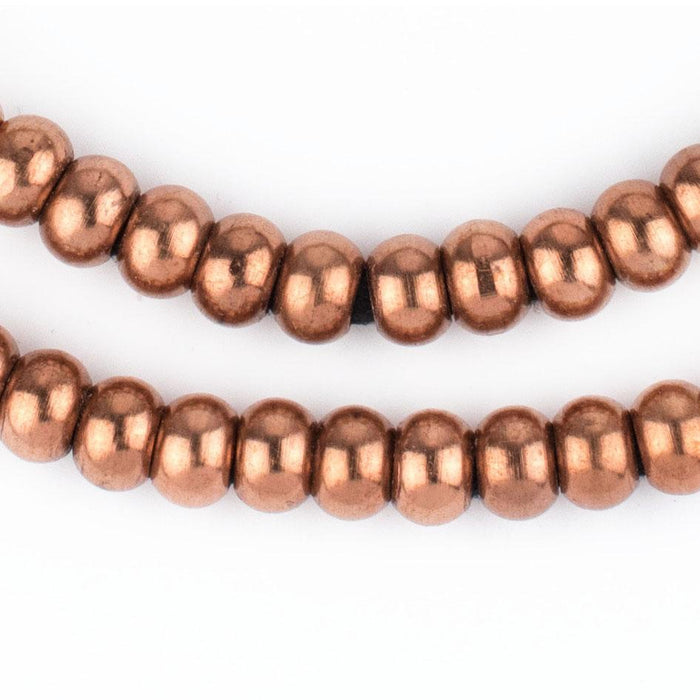 Smooth Copper Padre Beads (9mm) - The Bead Chest