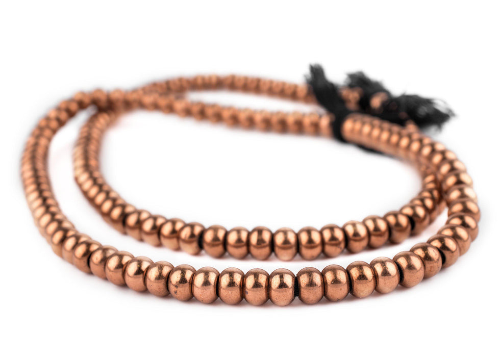 Smooth Copper Padre Beads (9mm) - The Bead Chest