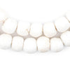 White Round Sandcast Beads (14mm)
