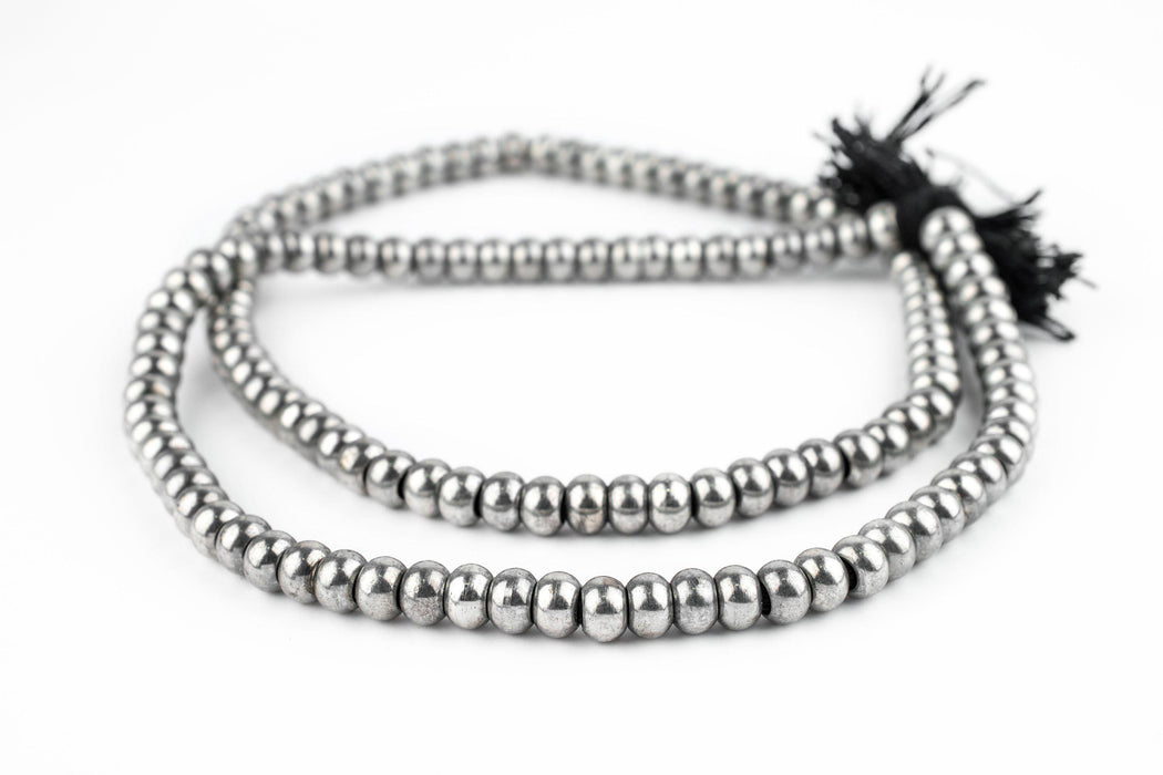 Smooth Silver Padre Beads (9mm) - The Bead Chest