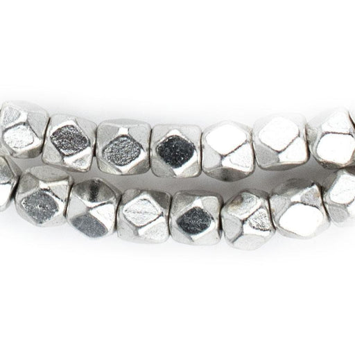 Silver Faceted Diamond Cut Beads (6mm)