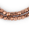 Copper Faceted Diamond Cut Beads (6mm)
