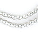 Smooth Bright Silver Bicone Beads (8x7mm) - The Bead Chest