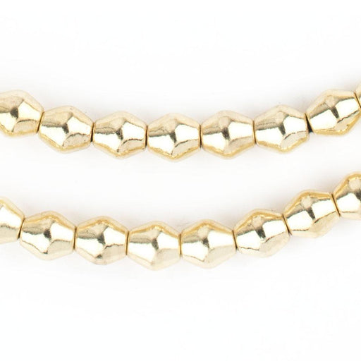 Smooth Gold Bicone Beads (8x7mm)