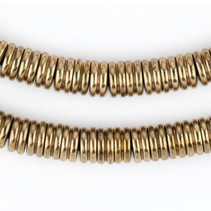 Jumbo Brass Double Heishi Beads (9mm) - The Bead Chest