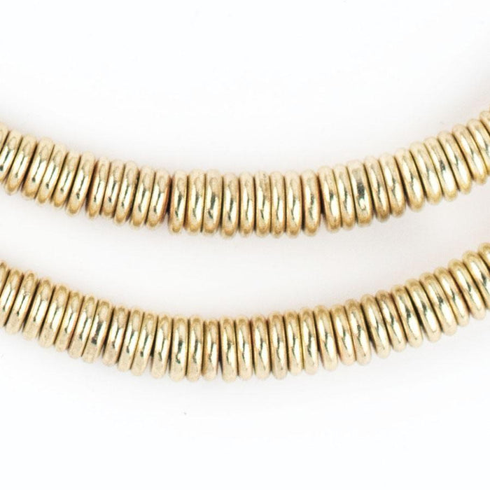 Smooth Extra Large Gold Heishi Beads (6mm) - The Bead Chest