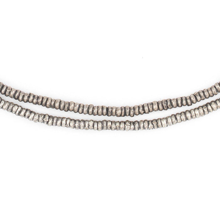 Dark Silver Heishi Ethiopian Beads (Set of 2) - The Bead Chest