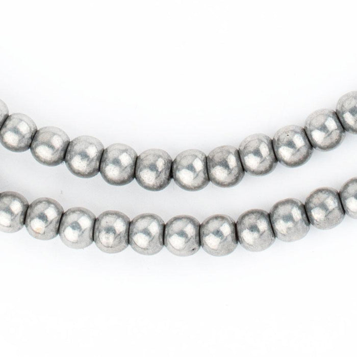 Silver Round Sphere Beads (6mm) - The Bead Chest