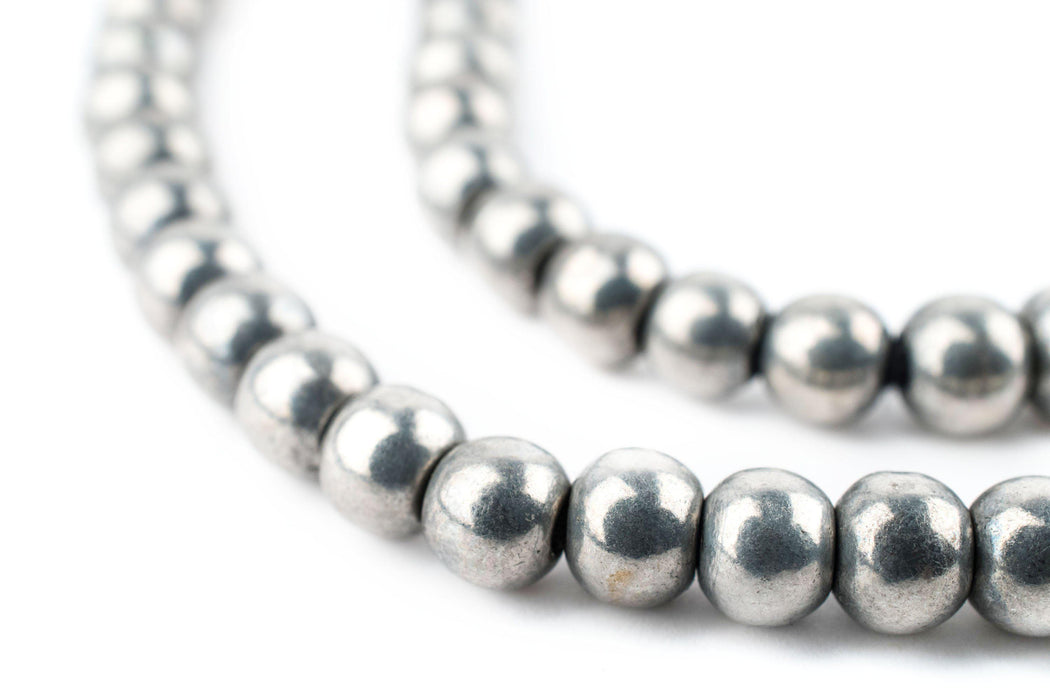 Silver Round Sphere Beads (6mm) - The Bead Chest