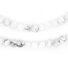 White Round Howlite Beads (4mm)