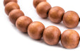 Light Brown Natural Wood Beads (16mm) - The Bead Chest