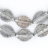 Silver Baule Sun Beads (26x19mm)