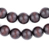 Dark Brown Natural Wood Beads (16mm)