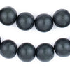 Charcoal Natural Wood Beads (16mm)