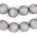 Grey Natural Wood Beads (20mm) - The Bead Chest