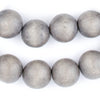 Grey Natural Wood Beads (20mm)