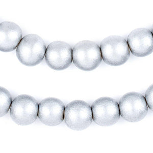 Silver Natural Wood Beads (12mm)